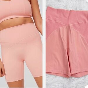 Pink Aerie offline ribbed 7 inch bikers shorts